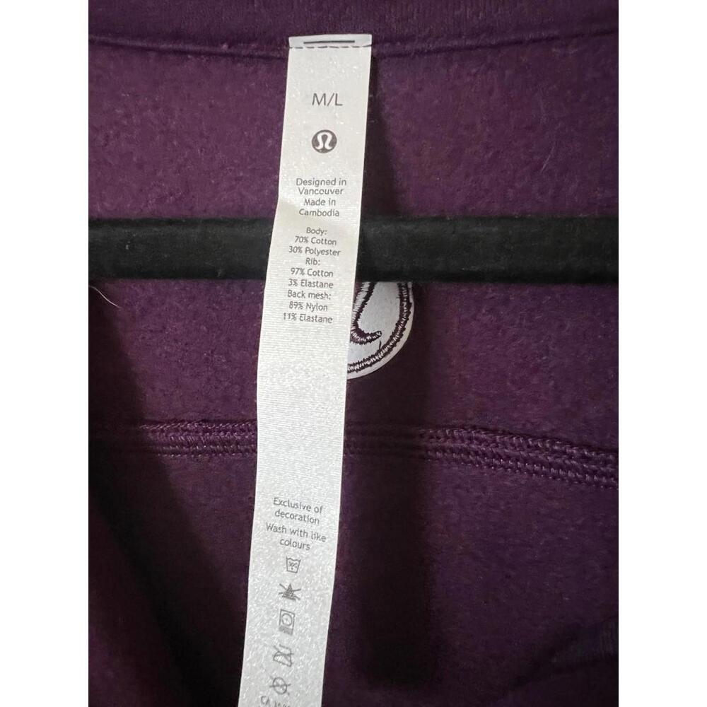 Lululemon Scuba Oversized Funnel Neck Half Zip Hoodie Dramatic Magenta NWT M/L - Picture 5 of 6